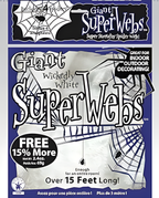 Jumbo White Spider Web w/ 4 Spiders by Masquerade