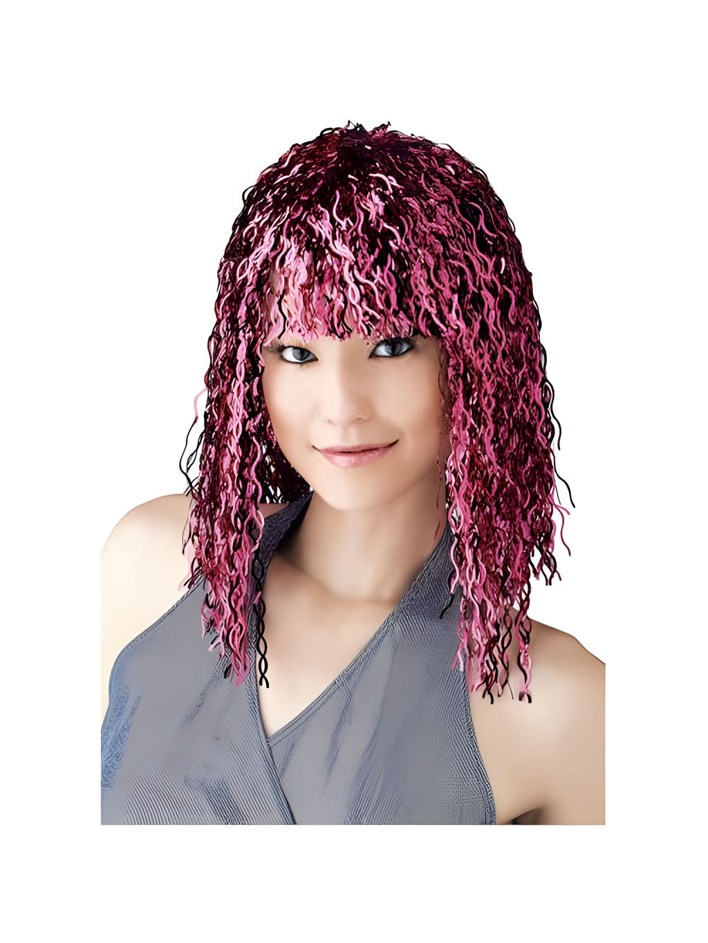Pink Tinsel Wig by Masquerade