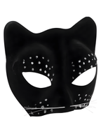 Black Cat Face Mask by Masquerade