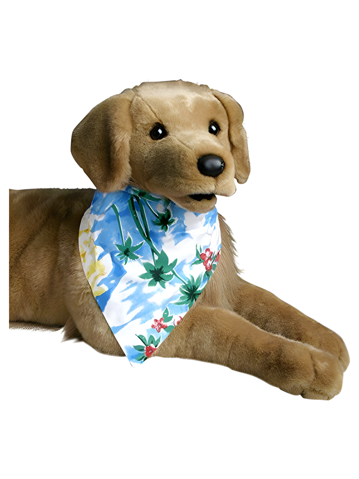 Blue Hawaiian Dog Bandana Size: XS (2-10 lbs) by Masquerade