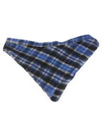 Blue Plaid Dog Bandana Size: SM by Masquerade