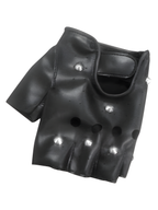 Adult Black Fingerless Studded Gloves by Masquerade