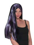 Purple & Black Witch Wig by Masquerade