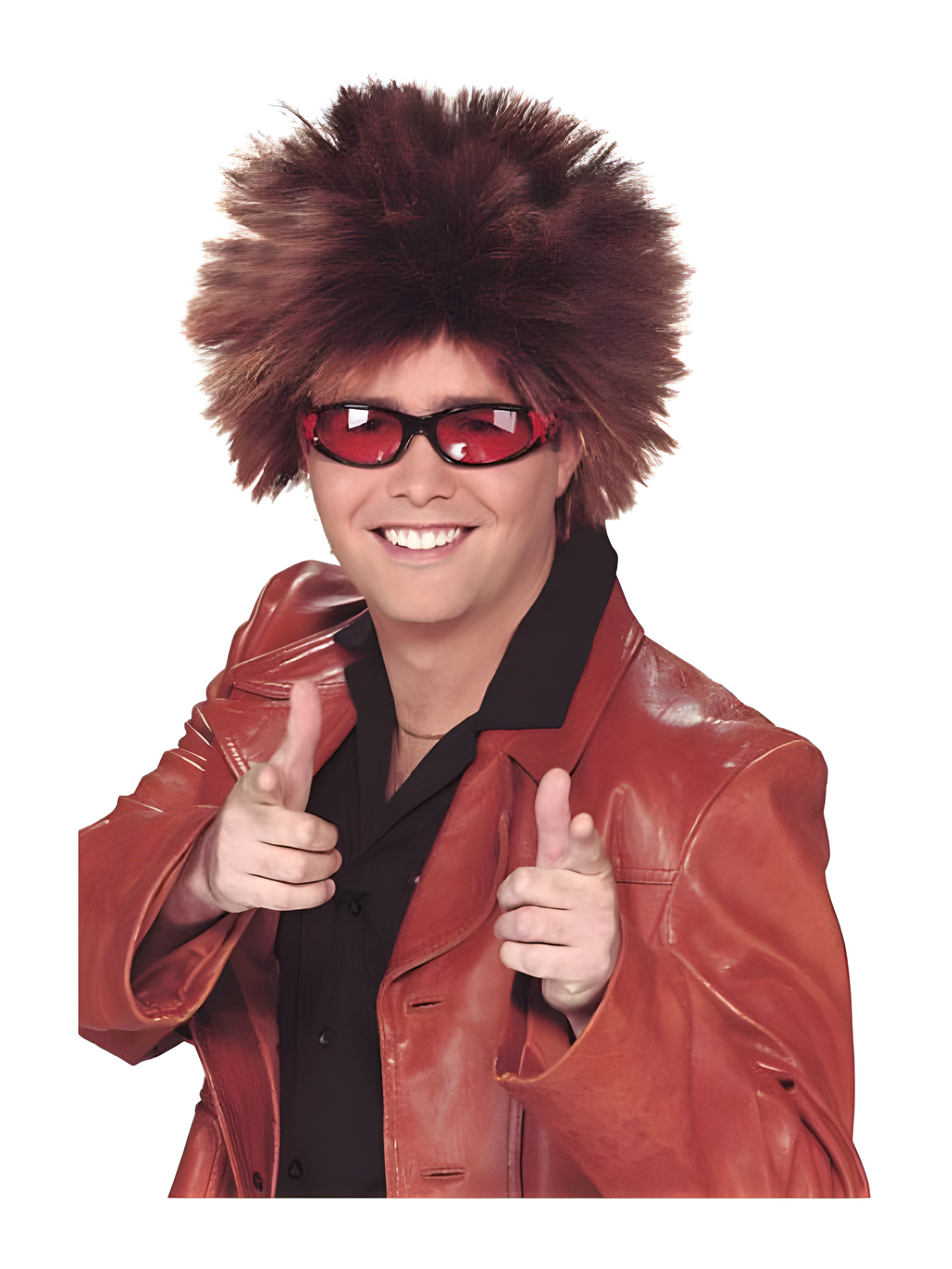 Adult Brown Rock Star Wig by Masquerade