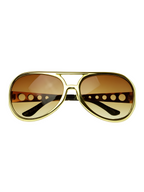 Gold Rock Star Glasses by Masquerade