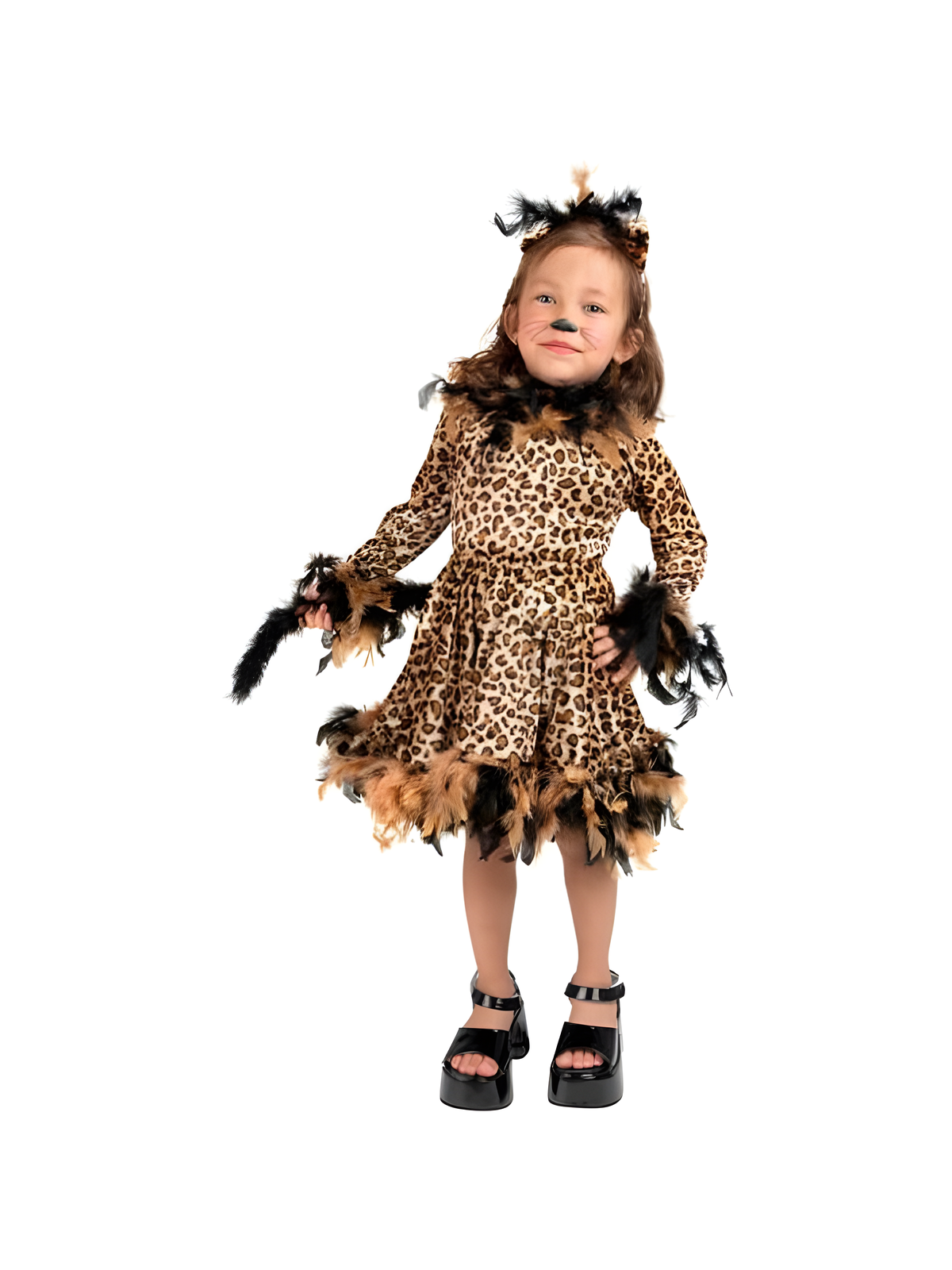 Toddler Leopard Cat Dress Costume by Masquerade