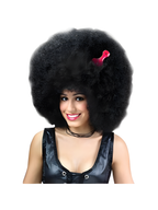 Adult Super Large Black Afro Wig by Masquerade