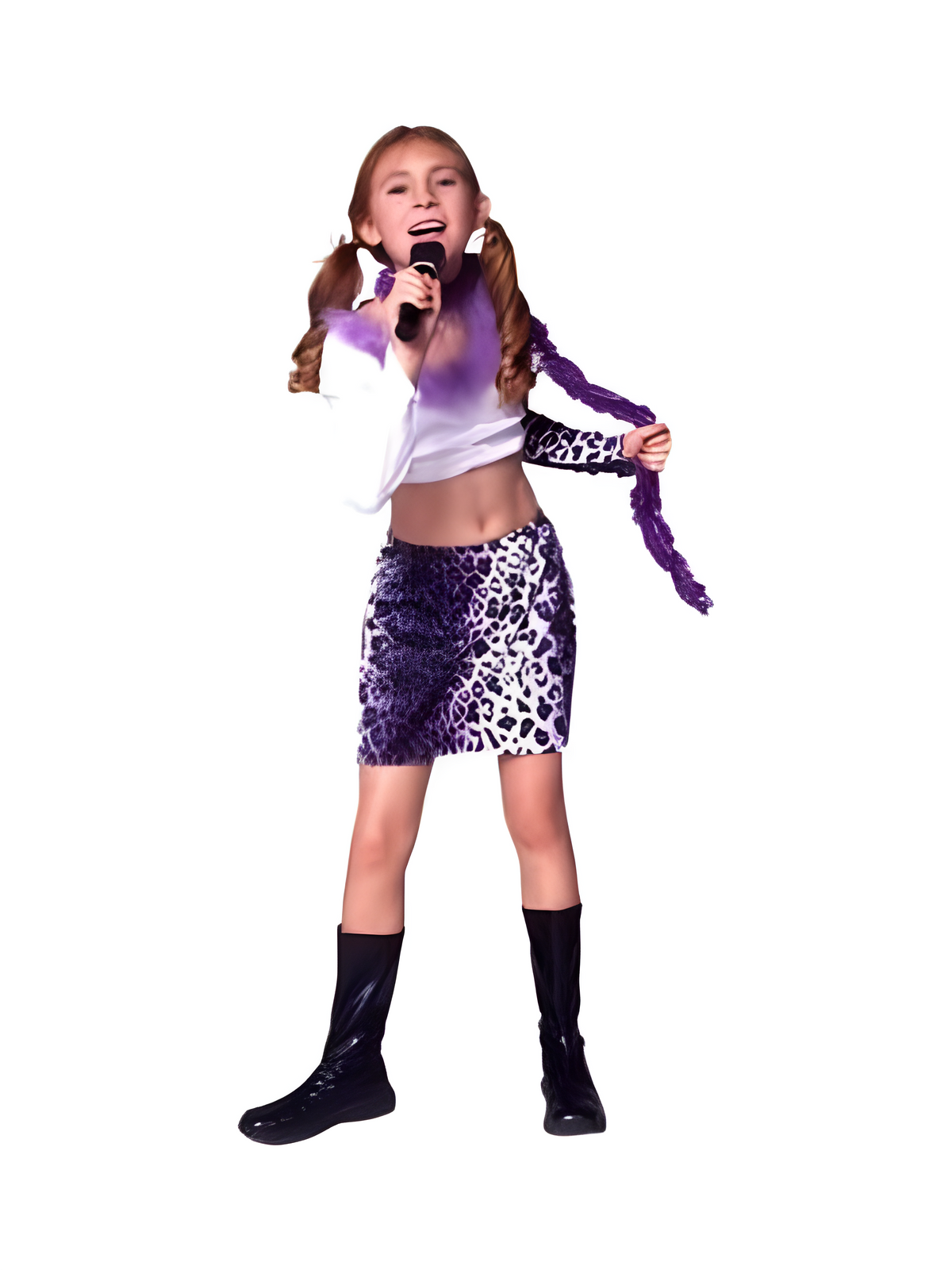 Child Purple Leopard Rock Star Costume by Masquerade