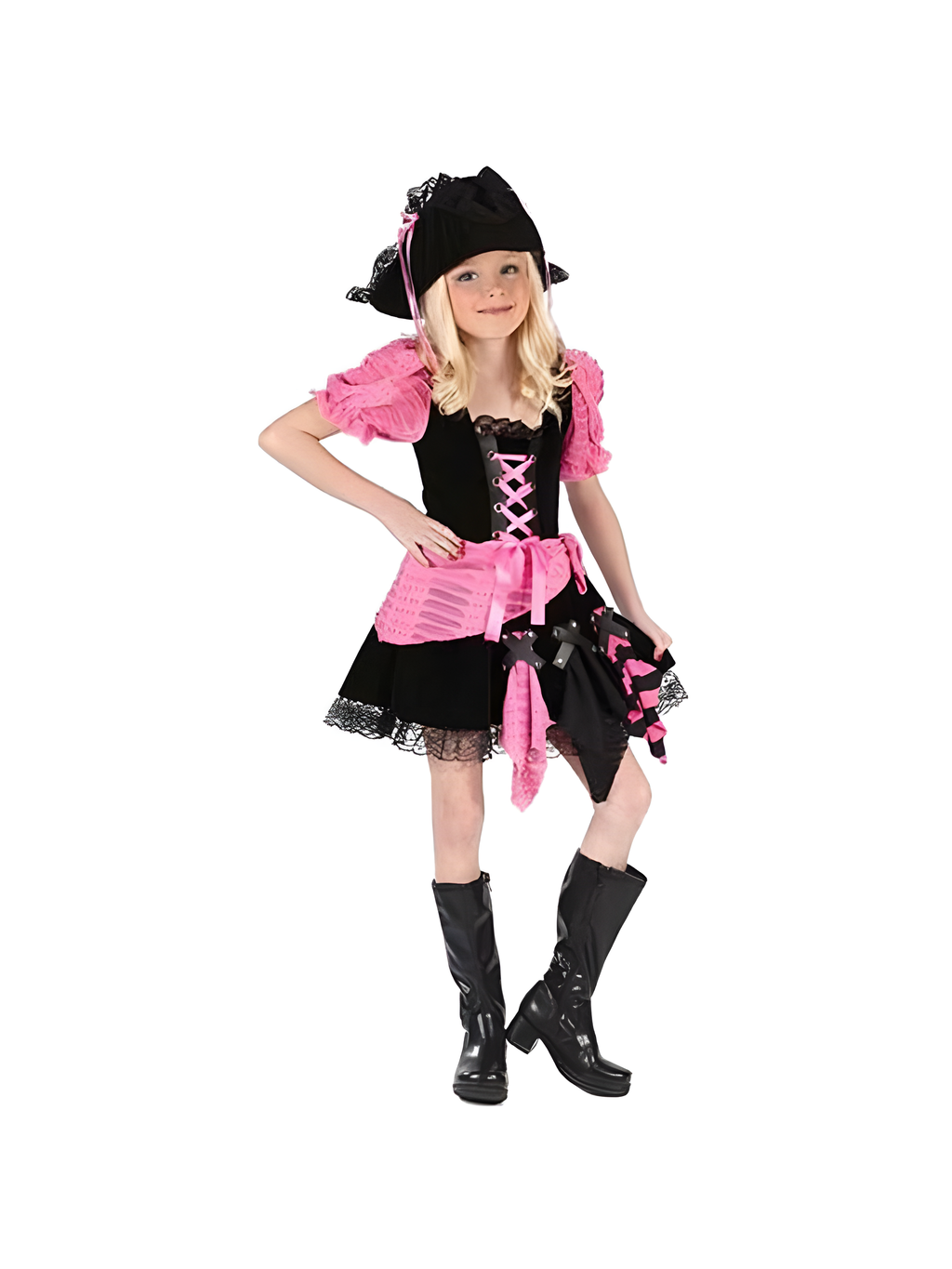 Childs Pink Punk Pirate Costume by Masquerade