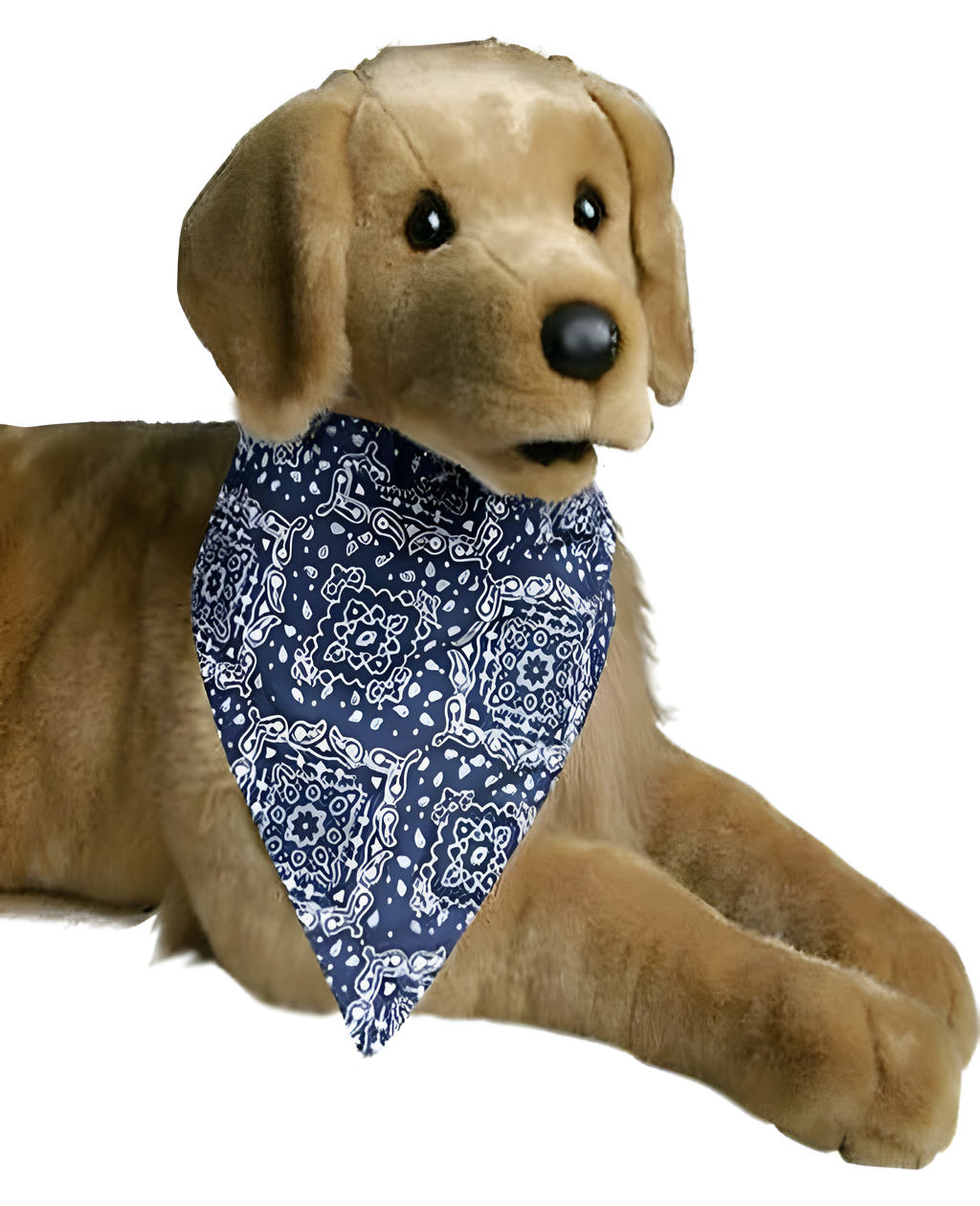 Blue Paisley Dog Bandana Size: Medium (26-50 lbs) by Masquerade