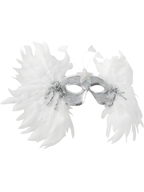 Snowflake Feather Eye Mask by Masquerade