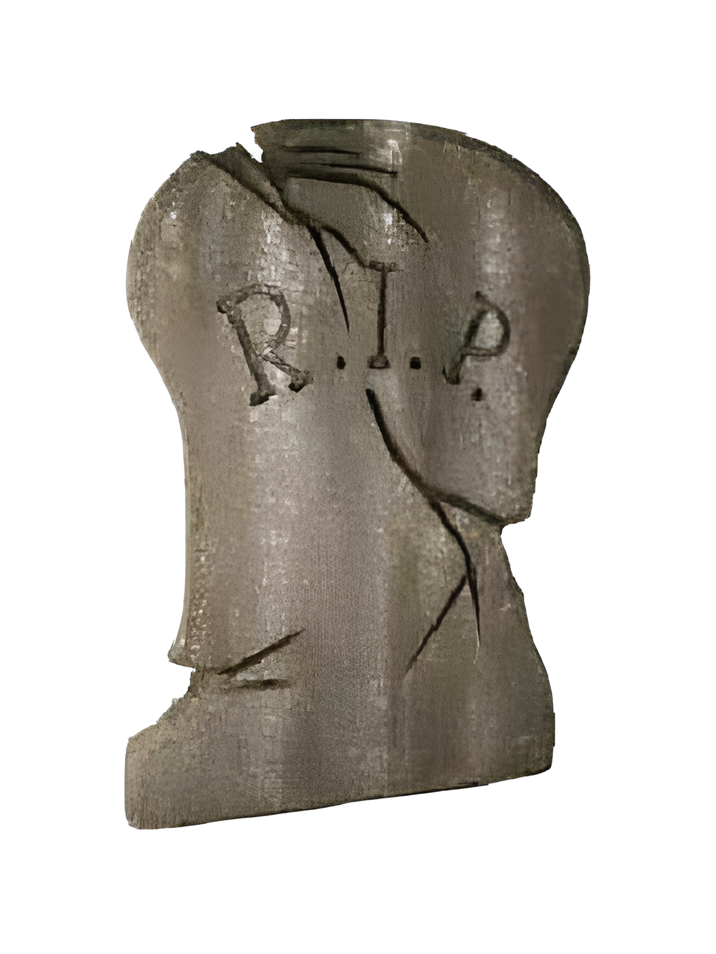 Cracked & Weathered Halloween Tombstone by Masquerade