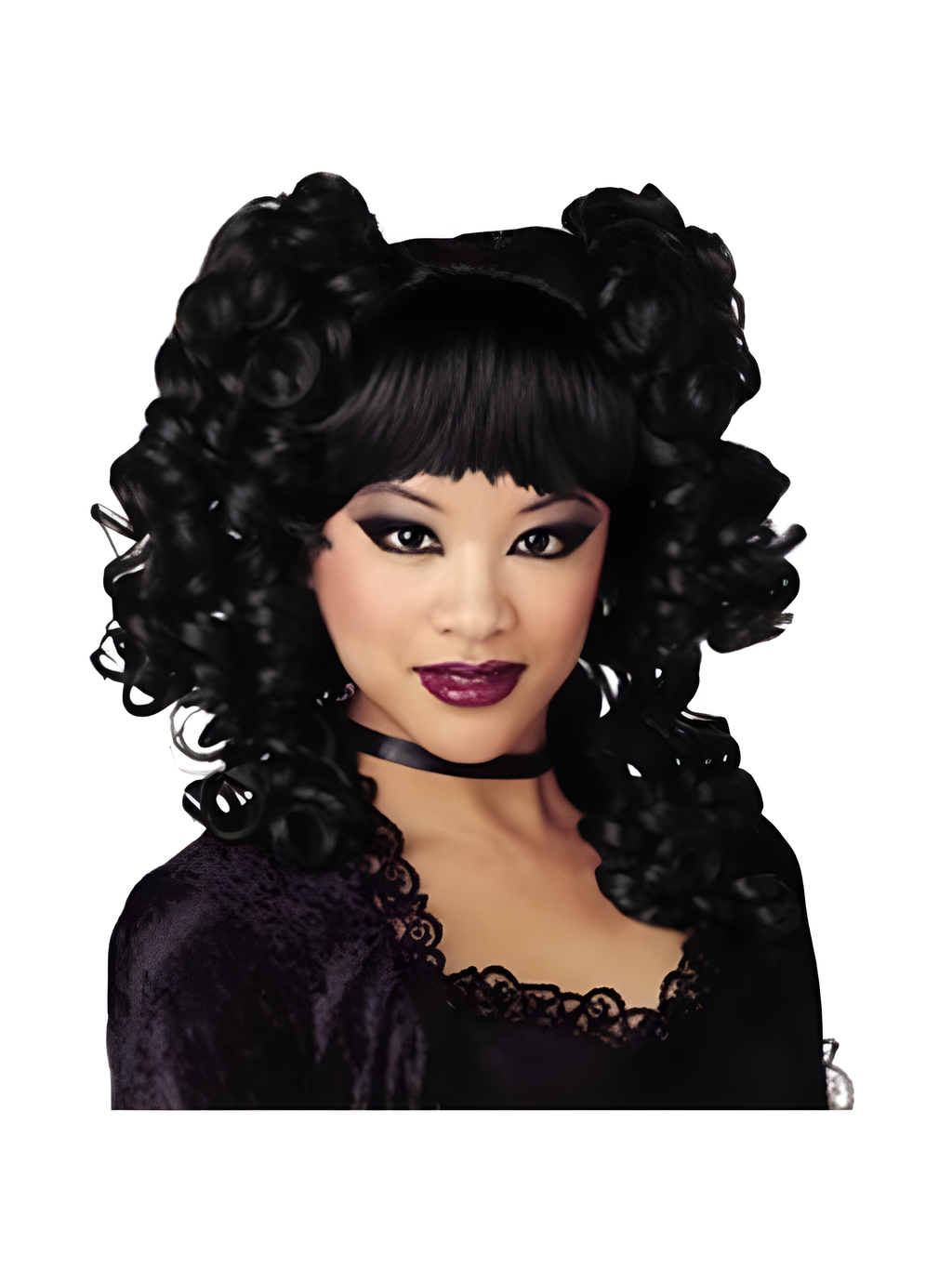 Black Goth Curls Wig by Masquerade