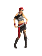 Women's Sexy Ragged Pirate Halloween Costume (Junior Sizes) by Masquerade