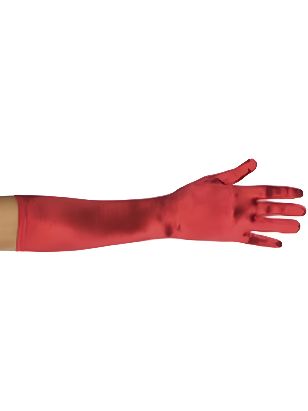 Adult Red Elbow Length Opera Gloves by Masquerade