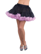 Black Double Layer Tulle Petticoat with Pink Trim by Masquerade