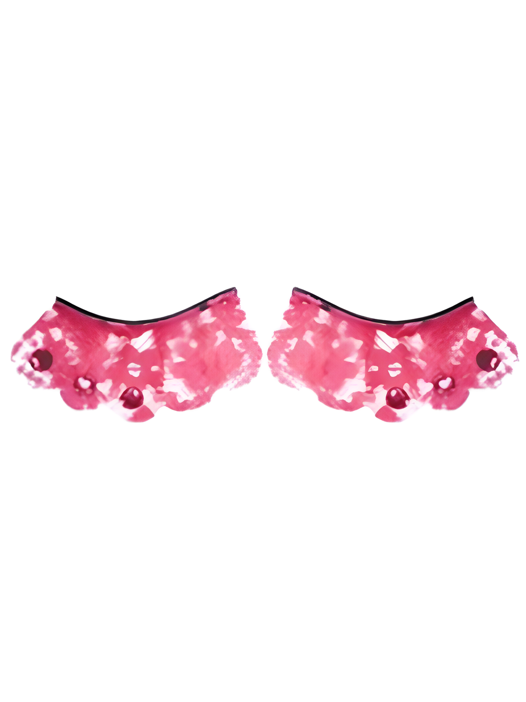Pink Lace Fake Eyelashes by Masquerade