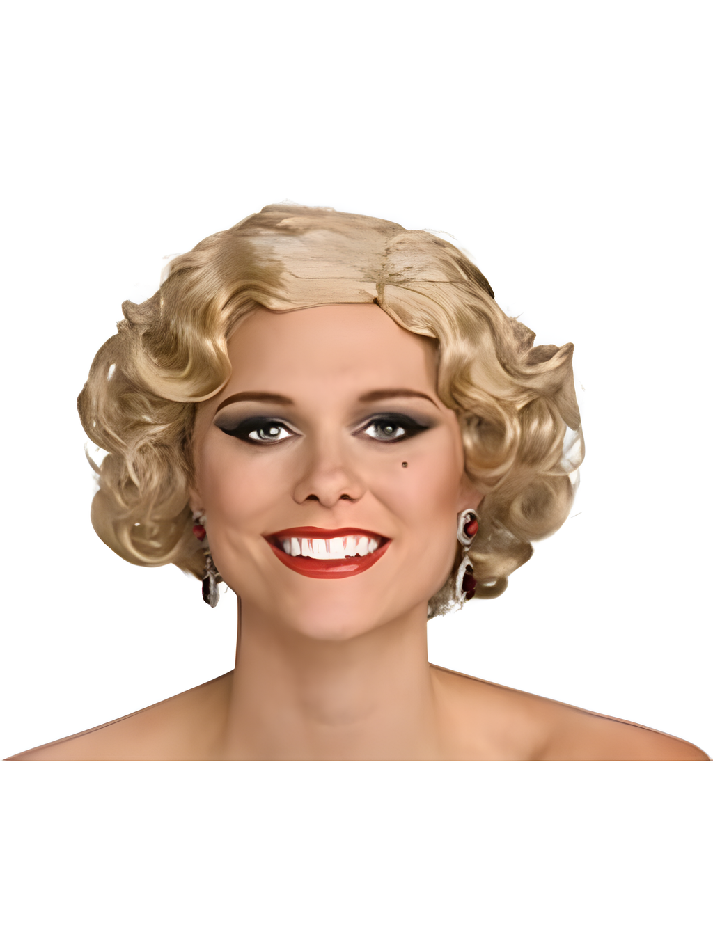 20s Style Costume Ruby Earrings by Masquerade