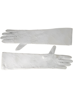 Adult White Opera Length Stretch Lace Gloves by Masquerade