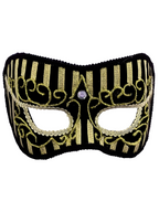 Forum Mardi Gras Costume Masquerade Oriental Half Mask by Masquerade