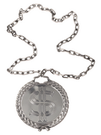 Big Bling Medallion on Chain Costume Accessory by Masquerade