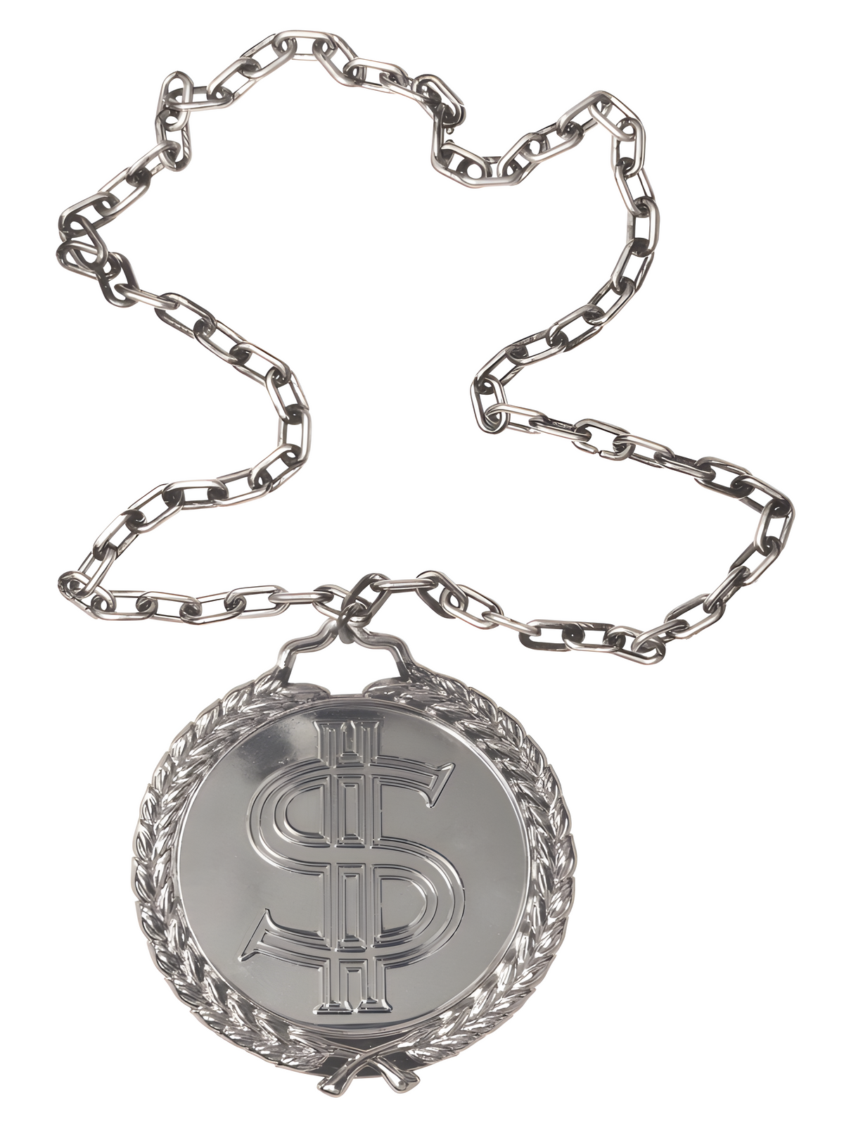 Big Bling Medallion on Chain Costume Accessory by Masquerade