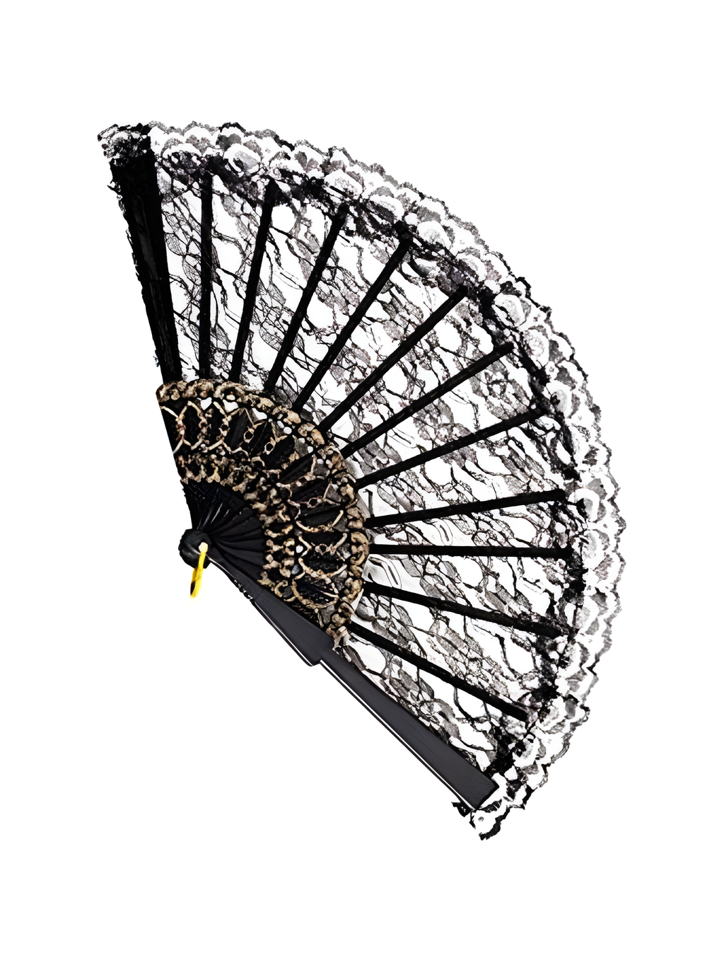 Black Lace Fan by Masquerade