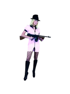Adult White Sexy Gangster Girl Costume by Masquerade