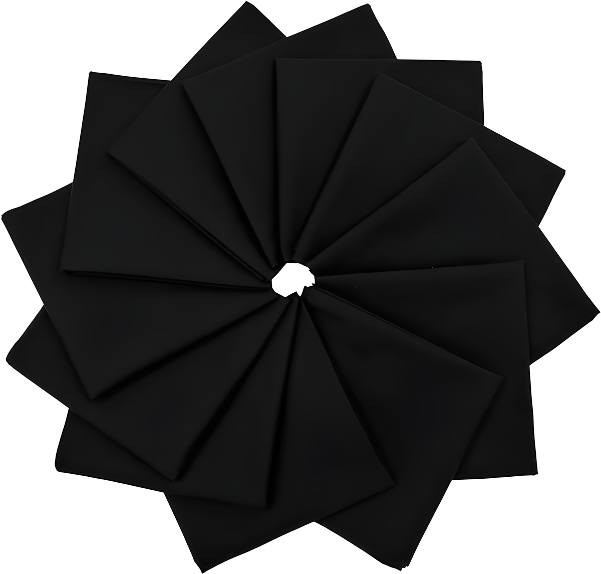 Solid Black Cotton Bandannas for Men and Women by Masquerade