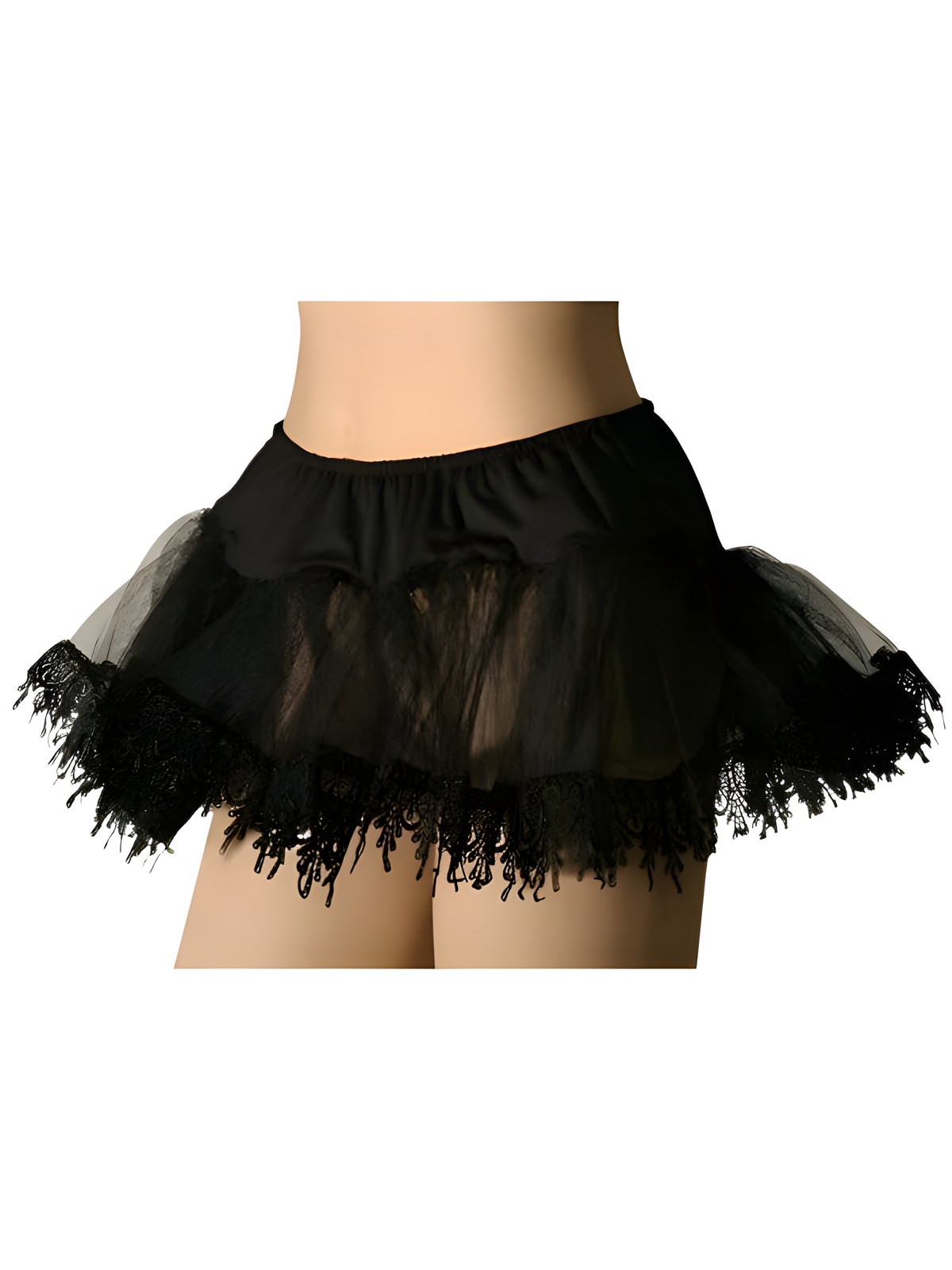 Adult Black Teardrop Lace Petticoat by Masquerade