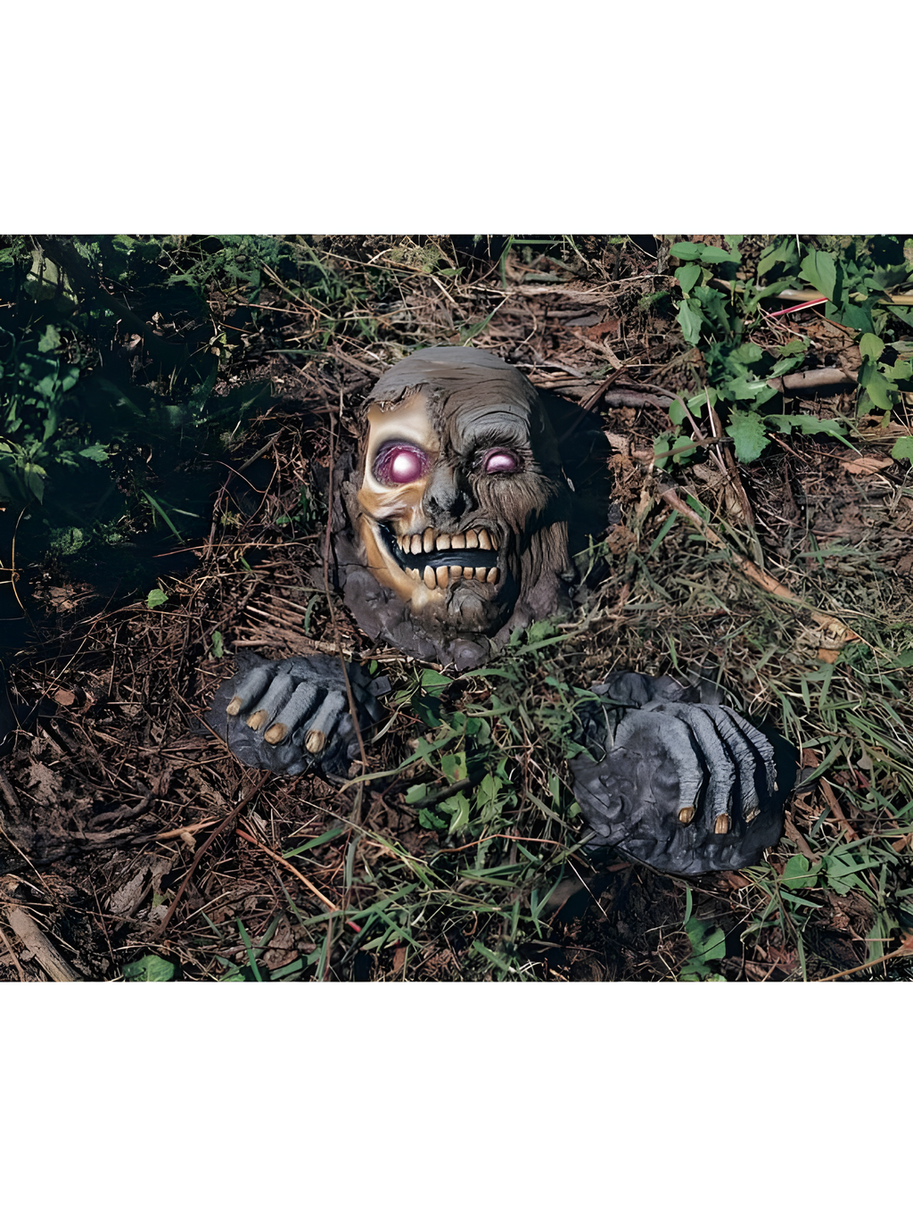 Partially Buried Skeleton Graveyard Prop by Masquerade