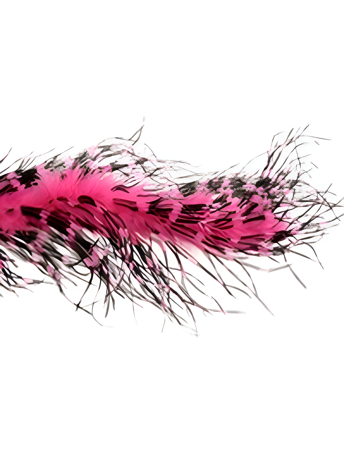 Pink/Black Ostrich Feather Boa by Masquerade