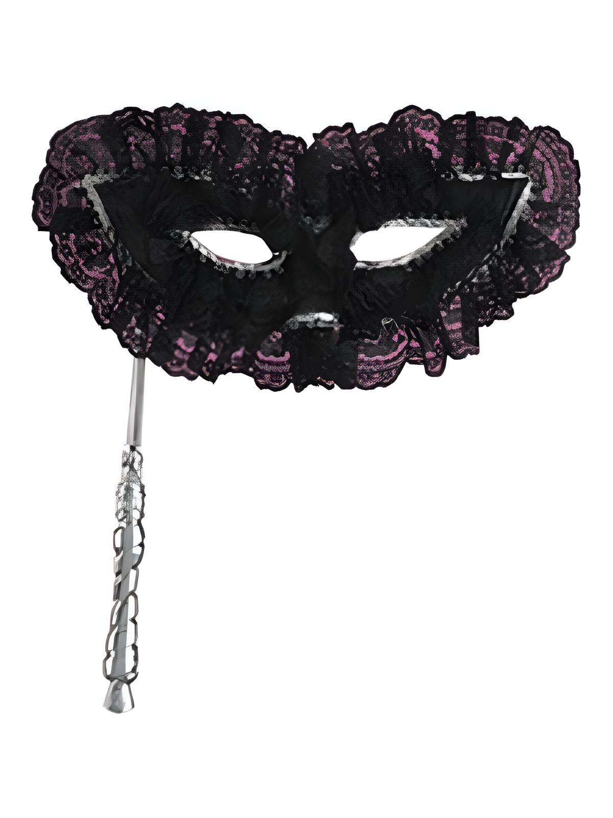 Lace Black Harlequin Eye Mask by Masquerade