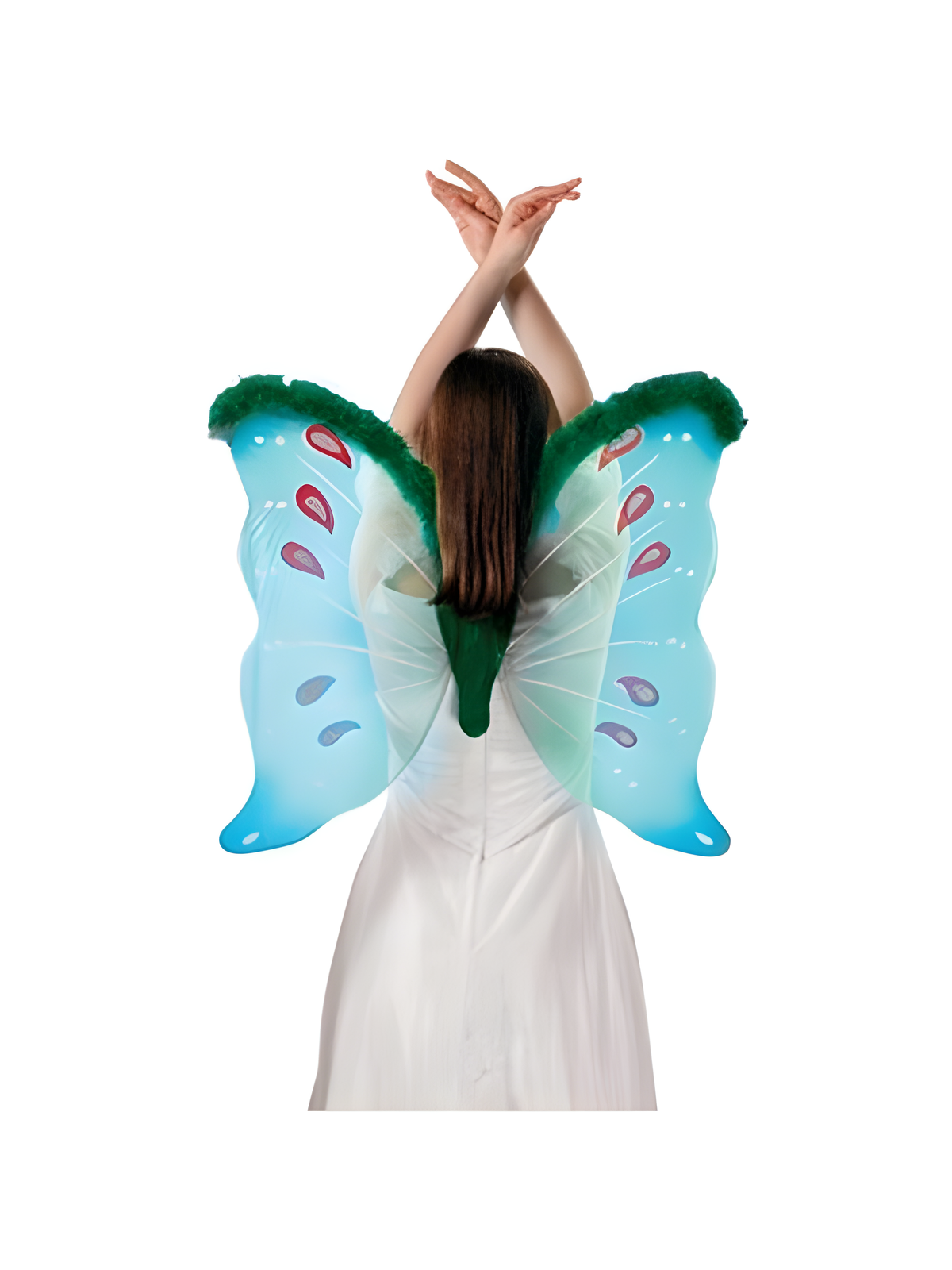 Adult Green Marabou Costume Wings by Masquerade