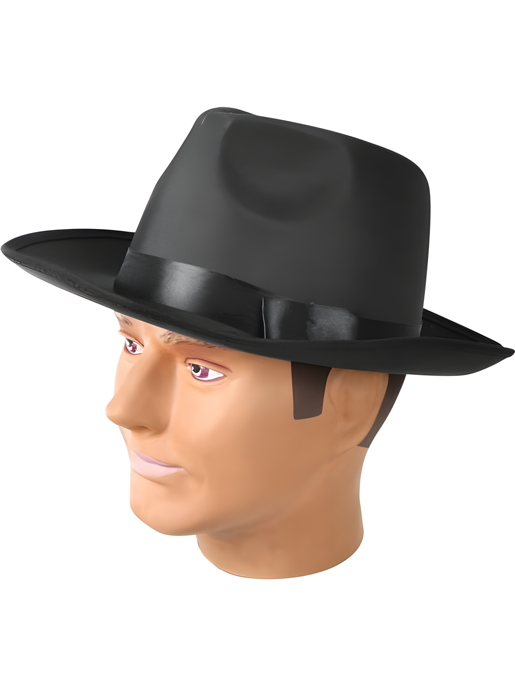 Adult Black Silk Gangster Hat by Masquerade
