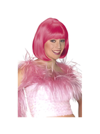 Adult Pink Short Bob Wig by Masquerade