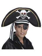 Adult Spooky Pirate Costume Hat by Masquerade