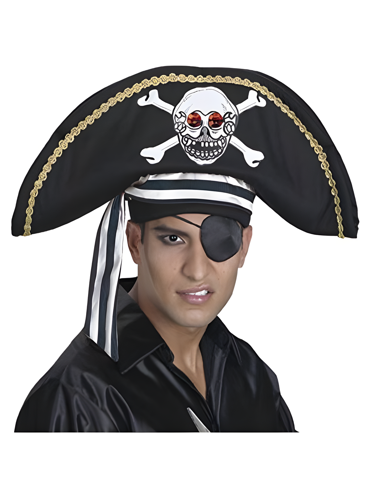 Adult Spooky Pirate Costume Hat by Masquerade