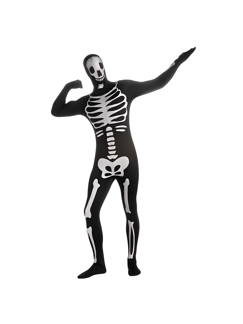 Adult Skeleton Morph Suit by Masquerade