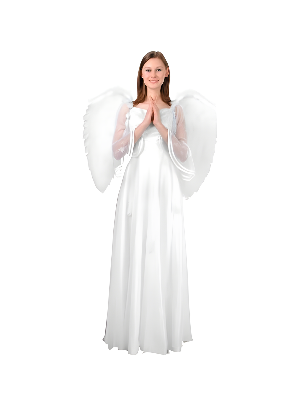 Adult Large White Feather Angel Wings by Masquerade