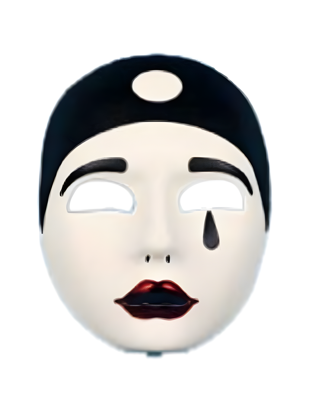 Adult Pierrot Mask by Masquerade