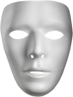 Blank Drama Male Mask by Masquerade