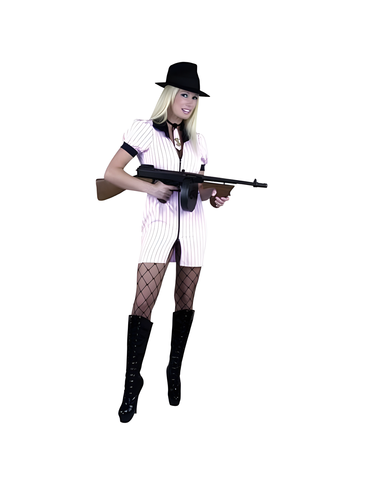 Adult Pink Sexy Gangster Girl Costume by Masquerade