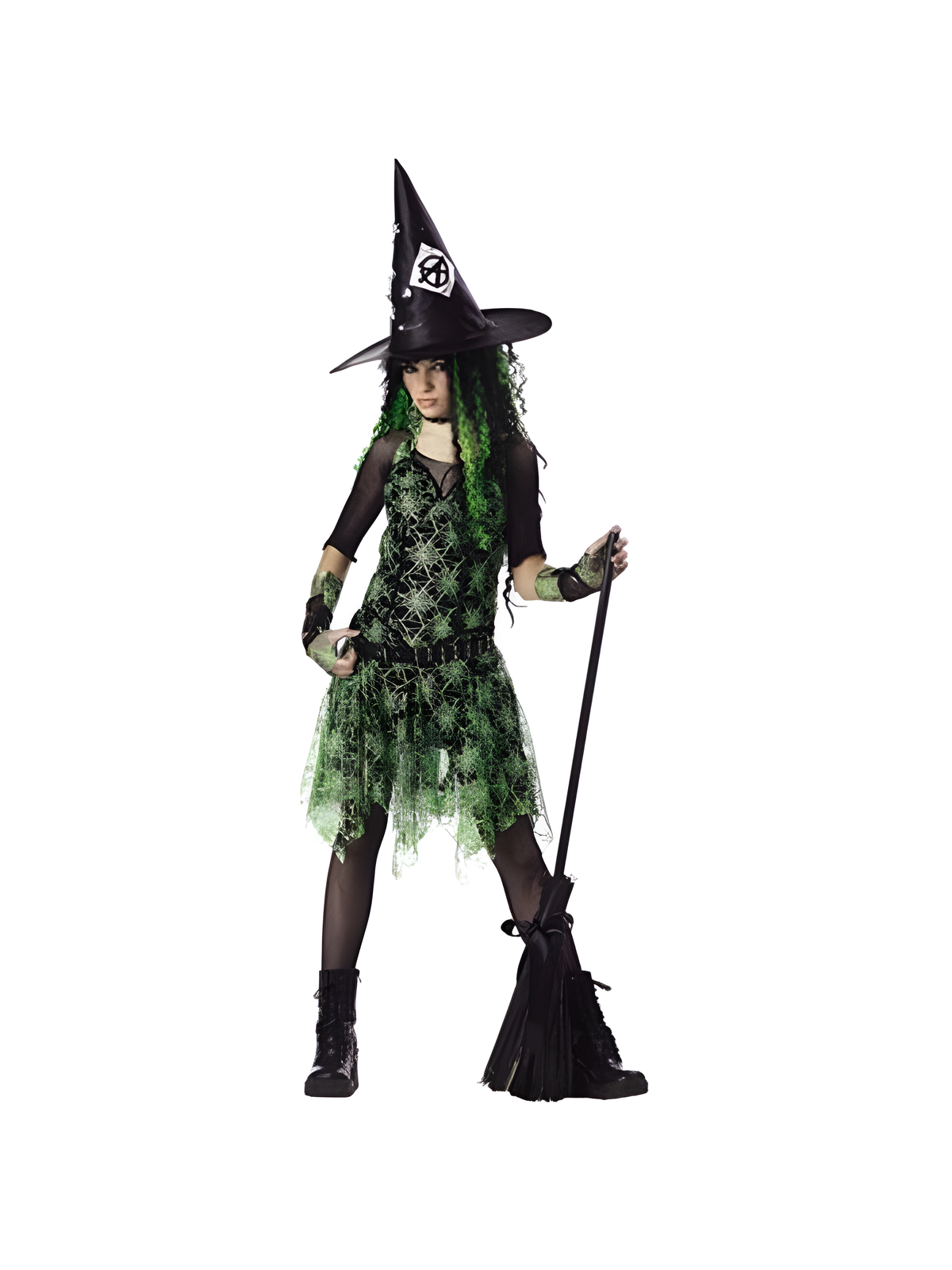 Women's Punk Rock Witch Halloween Costume (Junior Sizes) by Masquerade