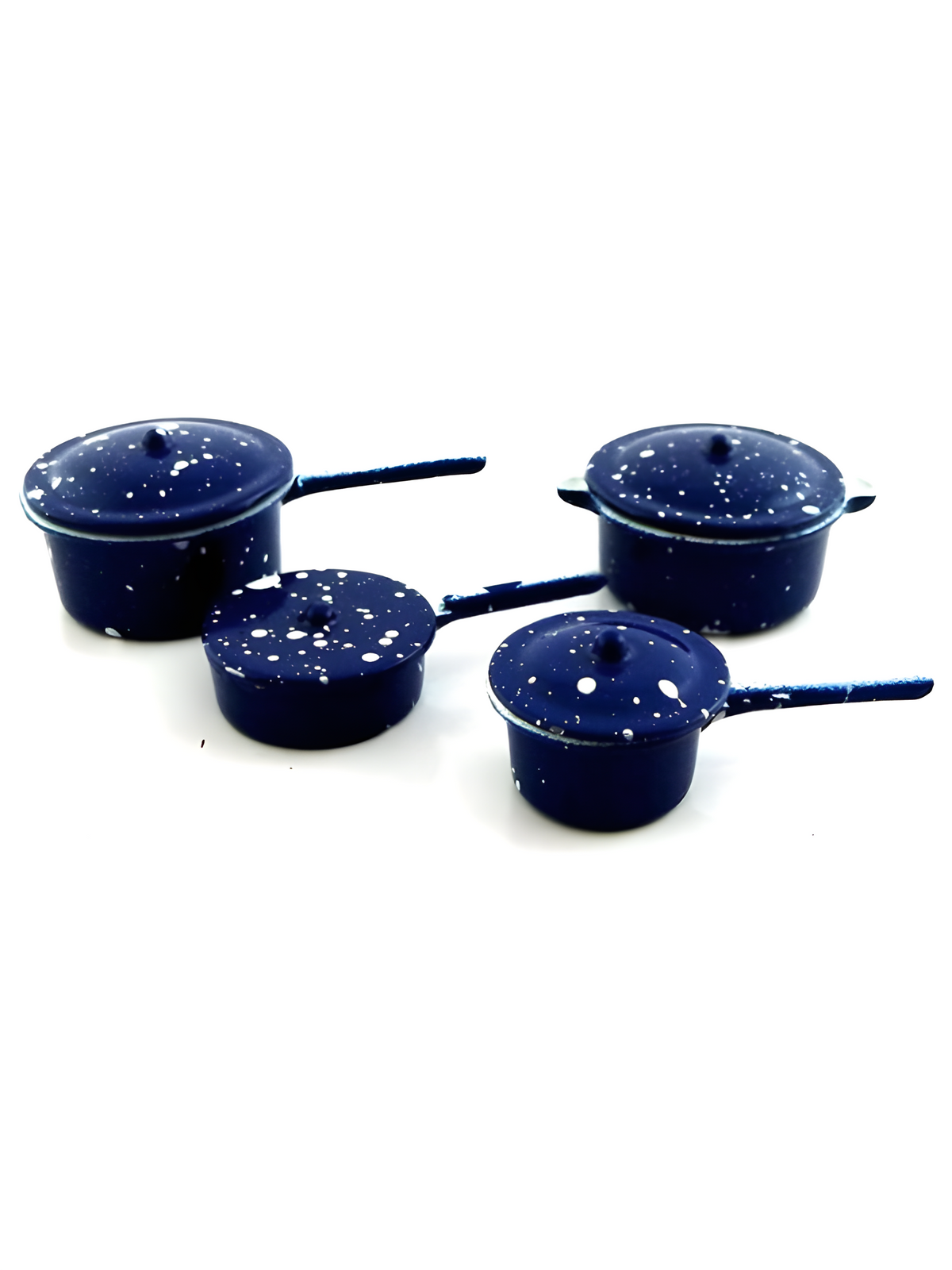 Miniatures Doll House Kitchen Accessory Blue Saucepan Pan Set by Masquerade