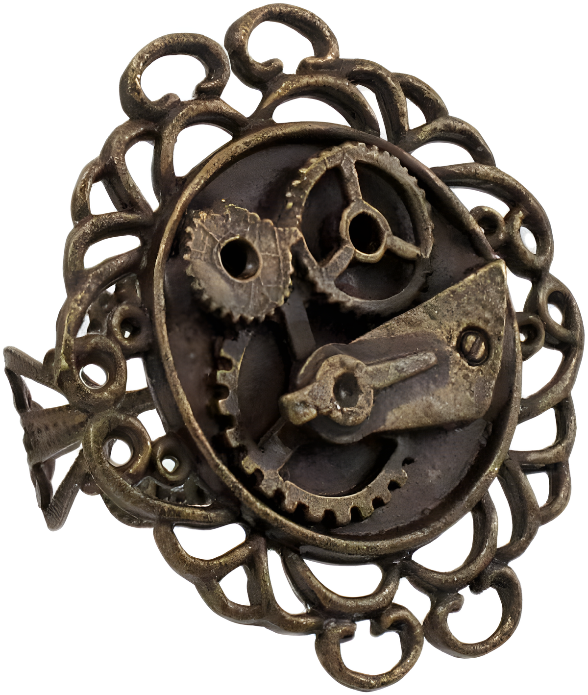 Steampunk Single Gear Ring Antique by Masquerade