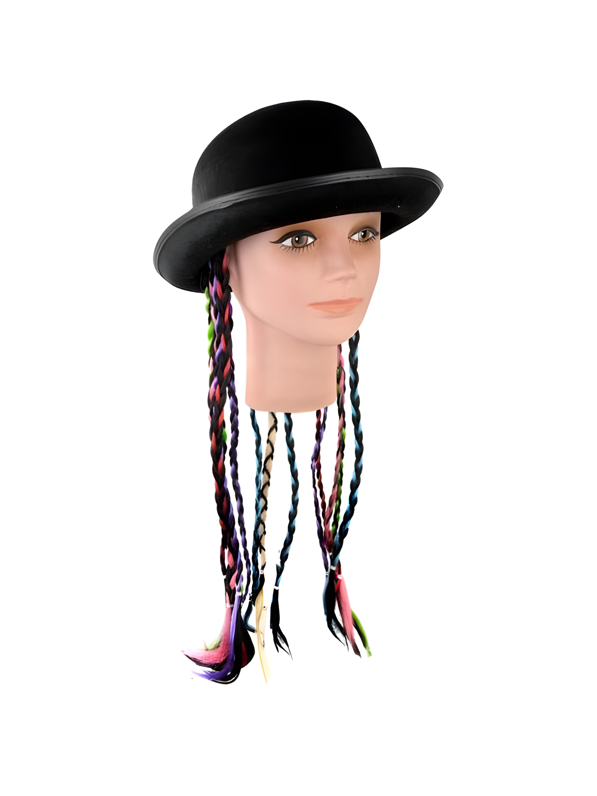 Adult Felt Derby Hat With Braids by Masquerade
