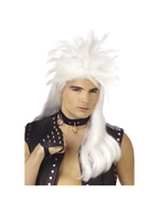 White Punk Mullet Wig by Masquerade