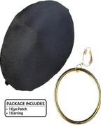 Pirate Eye Patch & Earring Set by Masquerade