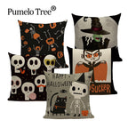 Trick-or-Treat Pumpkin Print Pillow Cover